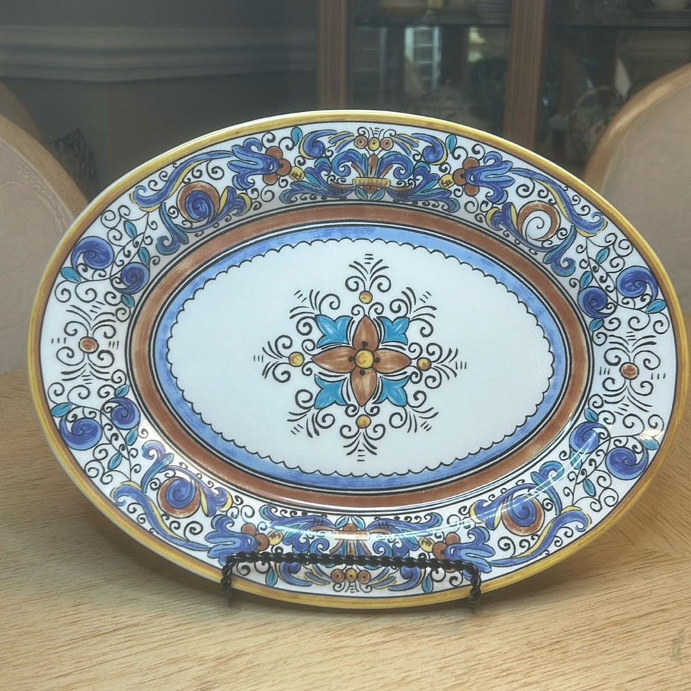 Umbria 14” Oval Serving Platter by Portugal